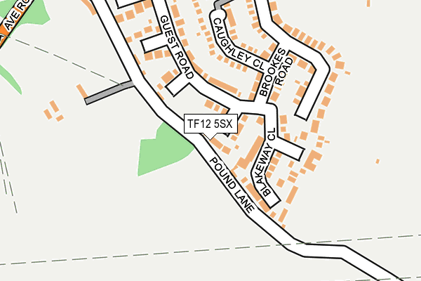 TF12 5SX map - OS OpenMap – Local (Ordnance Survey)