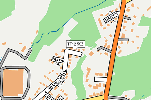 TF12 5SZ map - OS OpenMap – Local (Ordnance Survey)