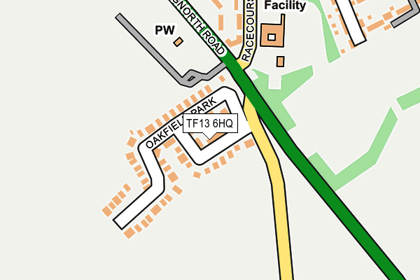 TF13 6HQ map - OS OpenMap – Local (Ordnance Survey)