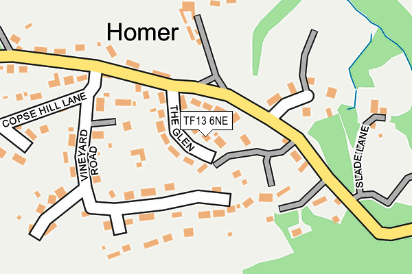TF13 6NE map - OS OpenMap – Local (Ordnance Survey)