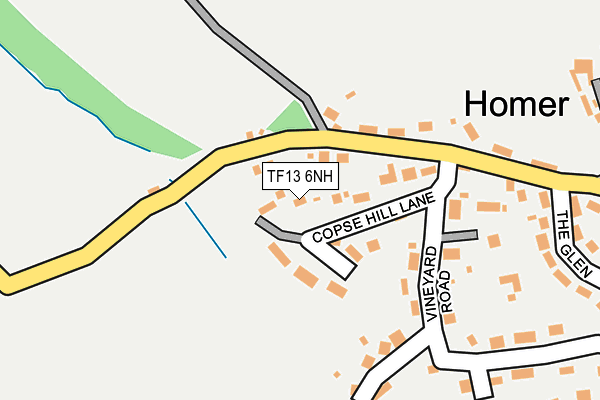 TF13 6NH map - OS OpenMap – Local (Ordnance Survey)