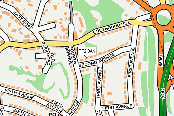 TF2 0AN map - OS OpenMap – Local (Ordnance Survey)