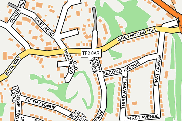 TF2 0AR map - OS OpenMap – Local (Ordnance Survey)