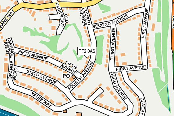 TF2 0AS map - OS OpenMap – Local (Ordnance Survey)