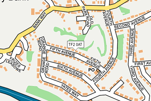 TF2 0AT map - OS OpenMap – Local (Ordnance Survey)