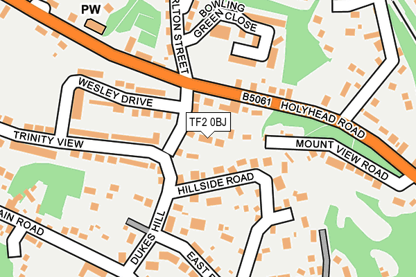 TF2 0BJ map - OS OpenMap – Local (Ordnance Survey)