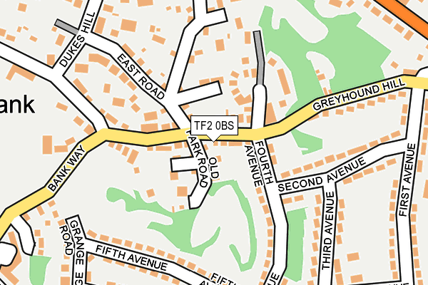 TF2 0BS map - OS OpenMap – Local (Ordnance Survey)