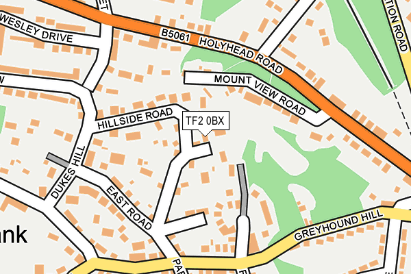 TF2 0BX map - OS OpenMap – Local (Ordnance Survey)