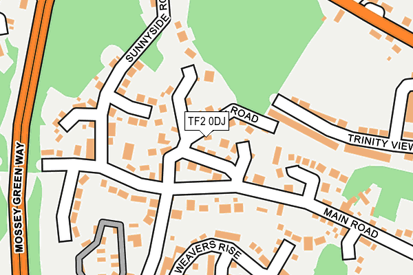 TF2 0DJ map - OS OpenMap – Local (Ordnance Survey)