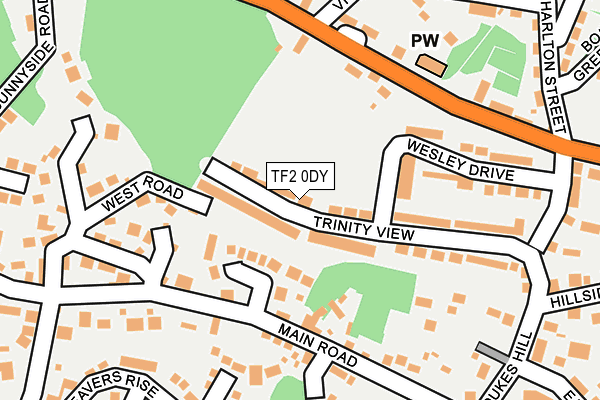 TF2 0DY map - OS OpenMap – Local (Ordnance Survey)