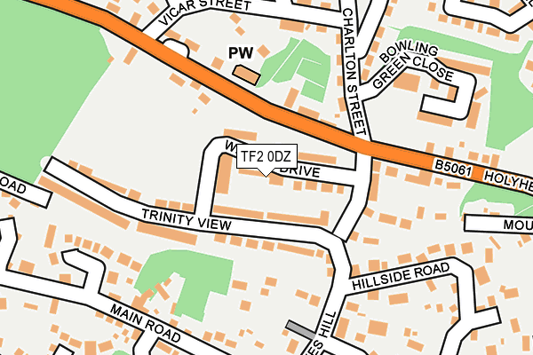 TF2 0DZ map - OS OpenMap – Local (Ordnance Survey)