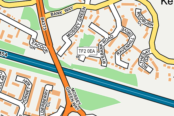 TF2 0EA map - OS OpenMap – Local (Ordnance Survey)