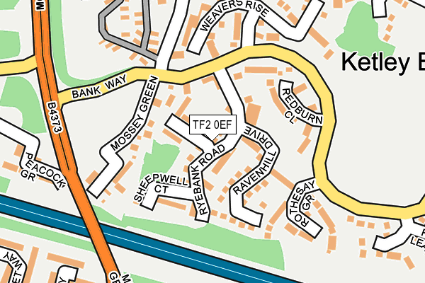 TF2 0EF map - OS OpenMap – Local (Ordnance Survey)