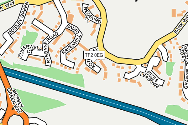 TF2 0EG map - OS OpenMap – Local (Ordnance Survey)