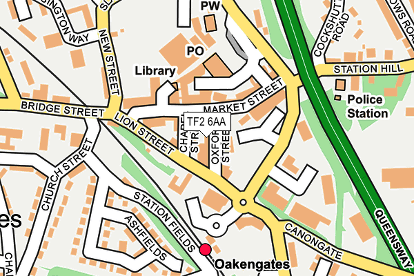 TF2 6AA map - OS OpenMap – Local (Ordnance Survey)