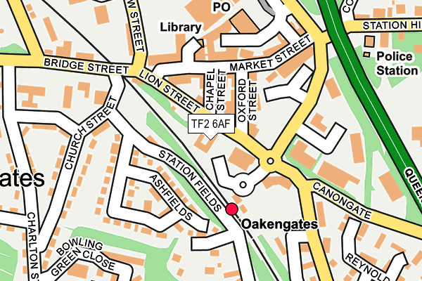 TF2 6AF map - OS OpenMap – Local (Ordnance Survey)