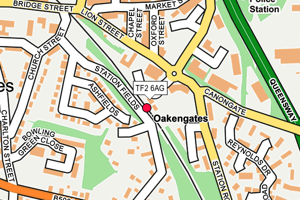TF2 6AG map - OS OpenMap – Local (Ordnance Survey)