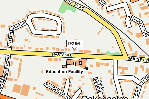 TF2 6AL map - OS OpenMap – Local (Ordnance Survey)