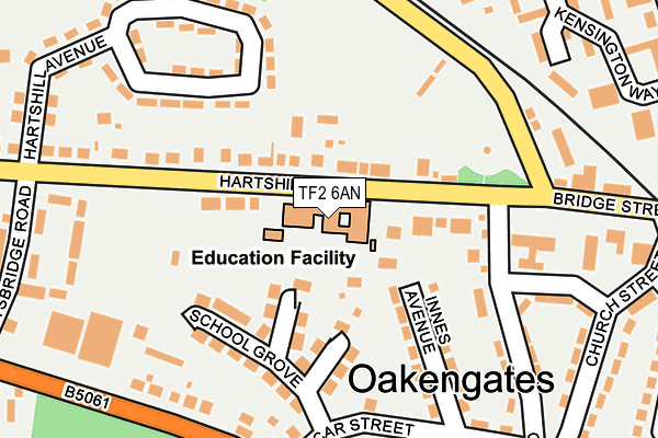 TF2 6AN map - OS OpenMap – Local (Ordnance Survey)