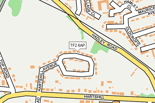 TF2 6AP map - OS OpenMap – Local (Ordnance Survey)