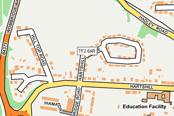 TF2 6AR map - OS OpenMap – Local (Ordnance Survey)