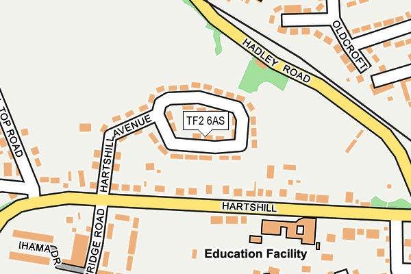 TF2 6AS map - OS OpenMap – Local (Ordnance Survey)