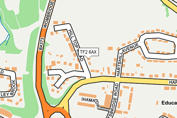 TF2 6AX map - OS OpenMap – Local (Ordnance Survey)