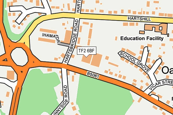 TF2 6BF map - OS OpenMap – Local (Ordnance Survey)