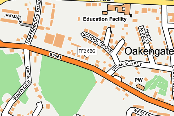 TF2 6BG map - OS OpenMap – Local (Ordnance Survey)