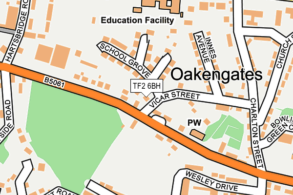 TF2 6BH map - OS OpenMap – Local (Ordnance Survey)