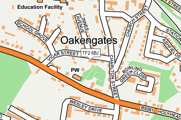 TF2 6BJ map - OS OpenMap – Local (Ordnance Survey)