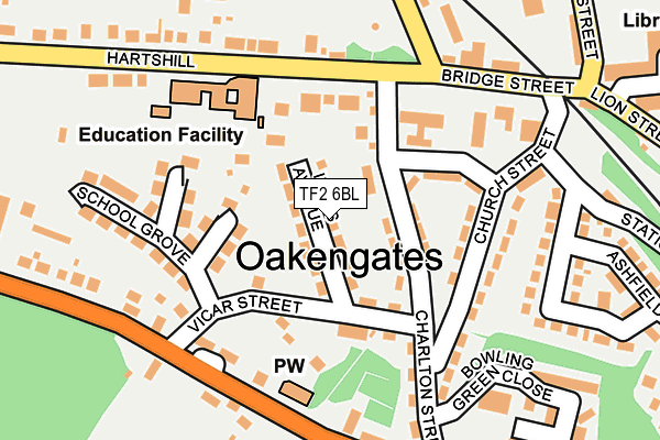 TF2 6BL map - OS OpenMap – Local (Ordnance Survey)