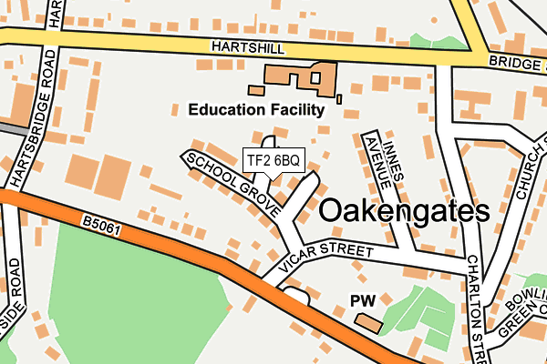 TF2 6BQ map - OS OpenMap – Local (Ordnance Survey)