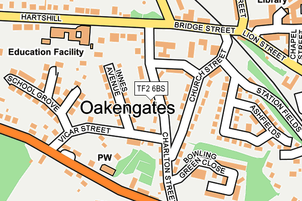 TF2 6BS map - OS OpenMap – Local (Ordnance Survey)