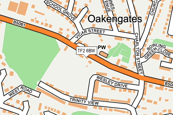 TF2 6BW map - OS OpenMap – Local (Ordnance Survey)