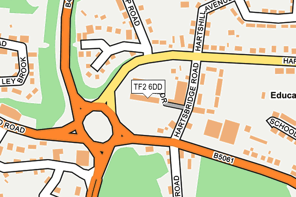 TF2 6DD map - OS OpenMap – Local (Ordnance Survey)