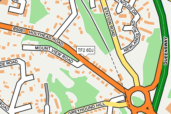 TF2 6DJ map - OS OpenMap – Local (Ordnance Survey)