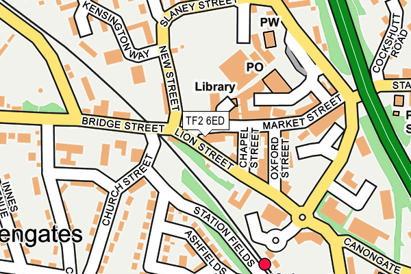TF2 6ED map - OS OpenMap – Local (Ordnance Survey)