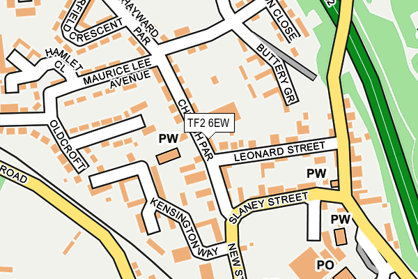 TF2 6EW map - OS OpenMap – Local (Ordnance Survey)
