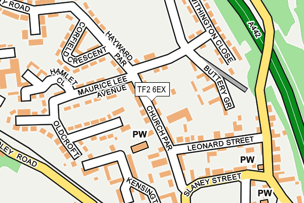 TF2 6EX map - OS OpenMap – Local (Ordnance Survey)