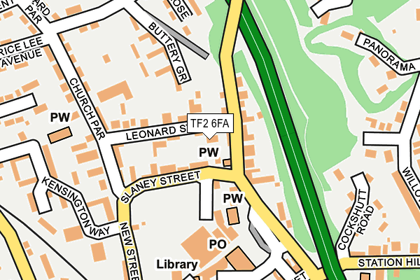TF2 6FA map - OS OpenMap – Local (Ordnance Survey)