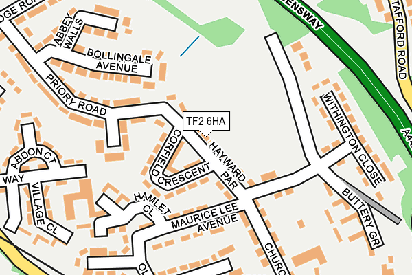TF2 6HA map - OS OpenMap – Local (Ordnance Survey)