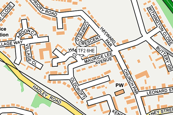 TF2 6HE map - OS OpenMap – Local (Ordnance Survey)