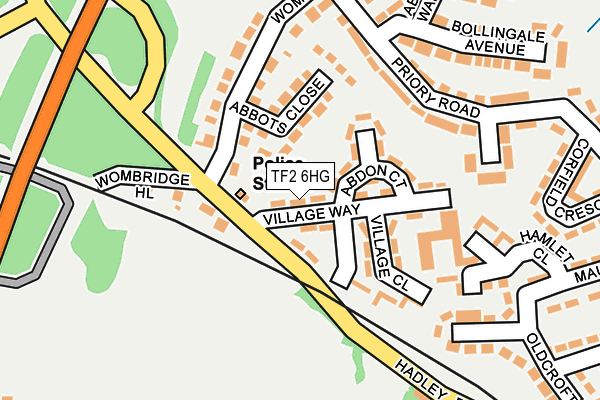 TF2 6HG map - OS OpenMap – Local (Ordnance Survey)