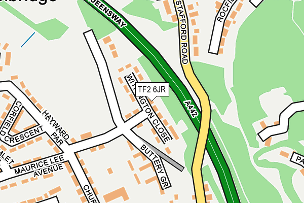 TF2 6JR map - OS OpenMap – Local (Ordnance Survey)