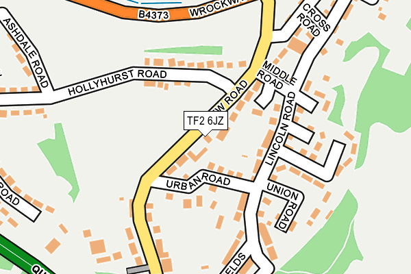 TF2 6JZ map - OS OpenMap – Local (Ordnance Survey)