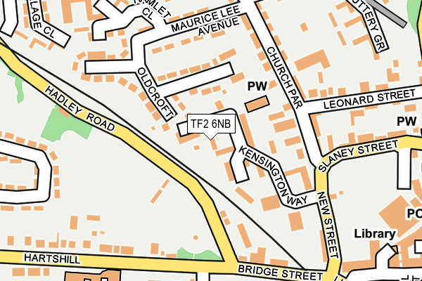 TF2 6NB map - OS OpenMap – Local (Ordnance Survey)