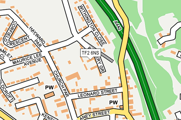 TF2 6NS map - OS OpenMap – Local (Ordnance Survey)