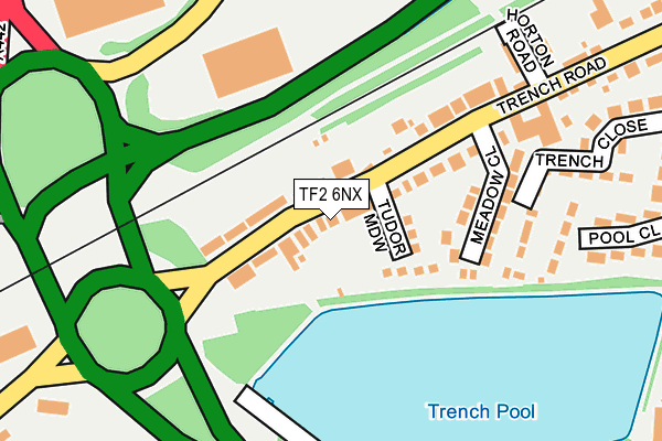 TF2 6NX map - OS OpenMap – Local (Ordnance Survey)