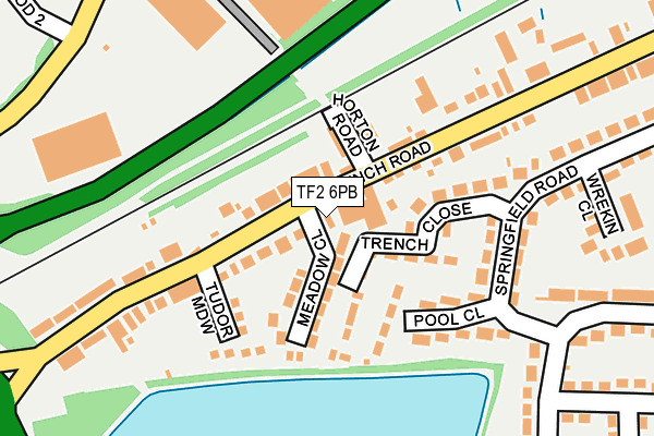 TF2 6PB map - OS OpenMap – Local (Ordnance Survey)